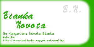 bianka novota business card